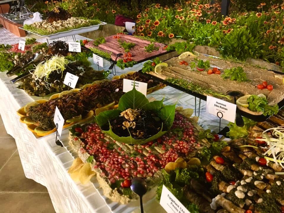 Elaborate buffet display